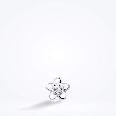 0.01 Karat Pırlanta Çiçek Tragus Piercing - 1