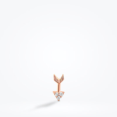 0.01 Karat Pırlanta Ok Tragus Piercing - 1