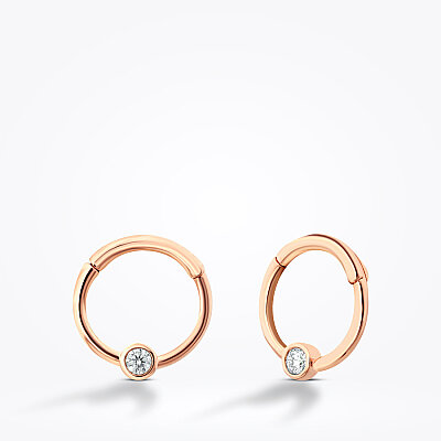 0.03 Karat Pırlanta Taşlı Tragus Piercing - Baroni Diamond (1)