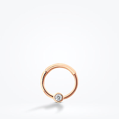0.03 Karat Pırlanta Taşlı Tragus Piercing - 1