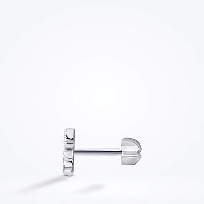 0.07 Karat Pırlanta Çiçek Tragus Piercing - 3