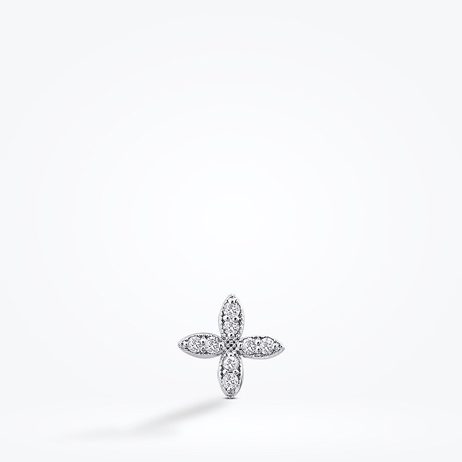 0.07 Karat Pırlanta Çiçek Tragus Piercing