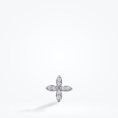 0.07 Karat Pırlanta Çiçek Tragus Piercing - 1
