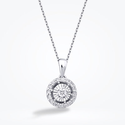 0.10 Karat Pırlanta Efektli Trend Kolye - 2