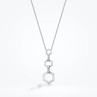 0.15 Karat Pırlanta Baget Kolye - 1