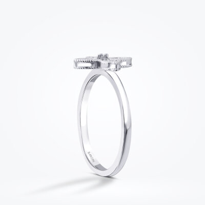 0.15 Karat Pırlanta Yonca Yüzük - 2