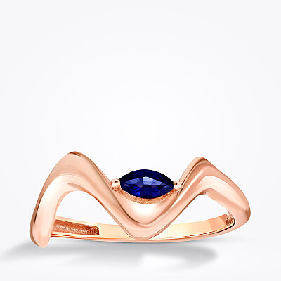 0.18 Karat Safir Tasarım Yüzük - 1