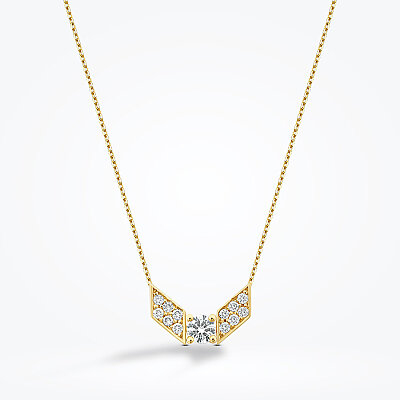 0.21 Karat Pırlanta Geometrik Trend Kolye - 1