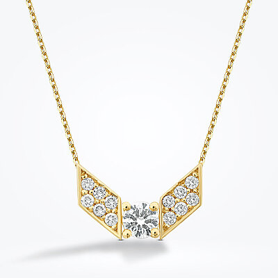 0.21 Karat Pırlanta Geometrik Trend Kolye - 2