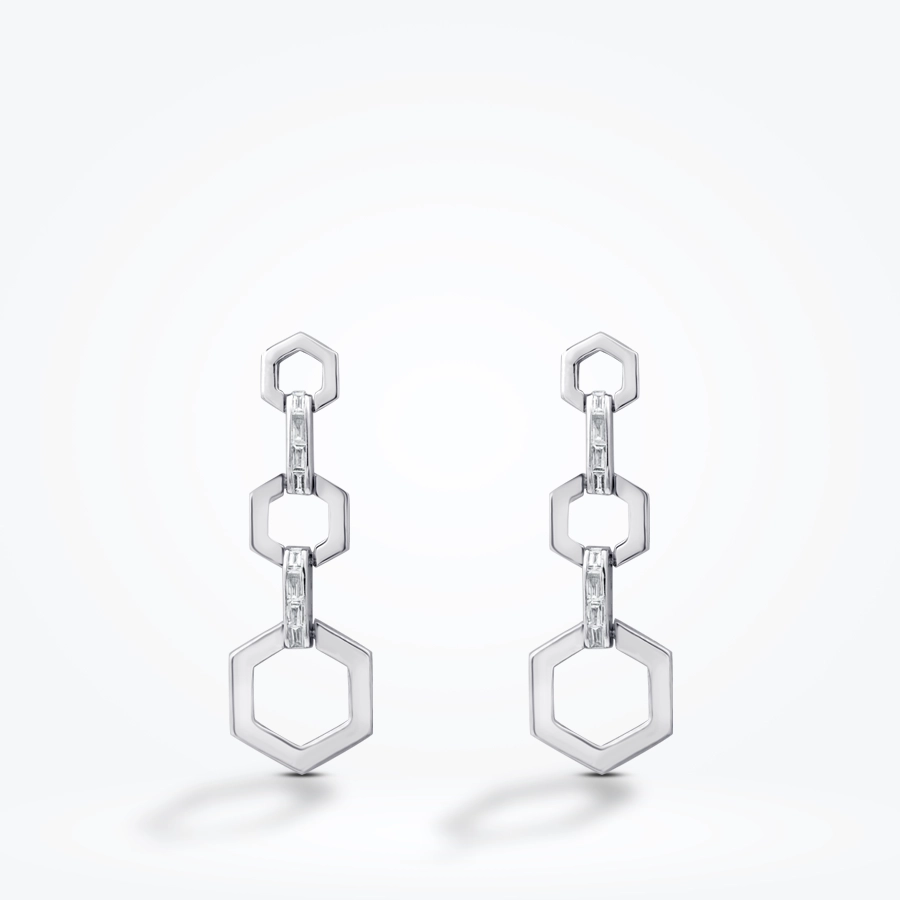 0.29 Karat Pırlanta Baget Küpe - 2