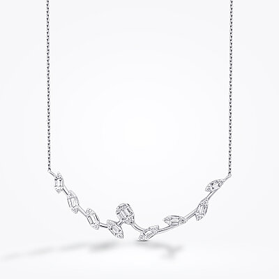 0.31 Karat Pırlanta Bagetli Trend Kolye - 1