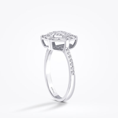 0.34 Karat Pırlanta Baget Yüzük - 2