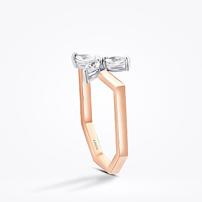 0.34 Karat Pırlanta Geometrik Trend Yüzük - 2