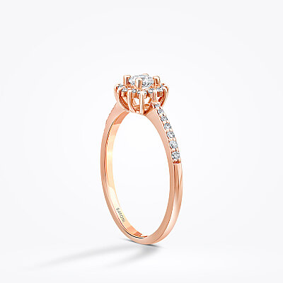 0.34 Karat Pırlanta Lotus Yüzük - 2