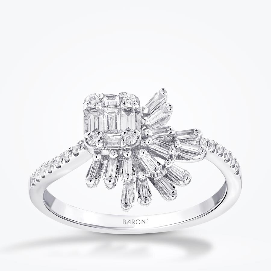 0.36 Karat Pırlanta Baget Yüzük - Baroni Diamond