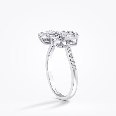 0.36 Karat Pırlanta Baget Yüzük - 2