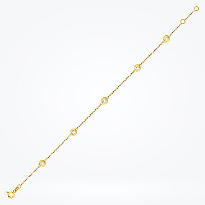 0.38 Karat Pırlanta Yuvarlak Taşlı Bileklik - 1