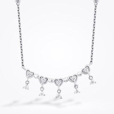 0.39 Karat Pırlanta Çoklu Kalp Kolye - Baroni Diamond (1)