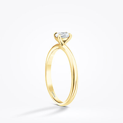 0.40 Karat Pırlanta Oval Tektaş Yüzük - 2