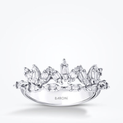 0.41 Karat Pırlanta Baget Yüzük - 1