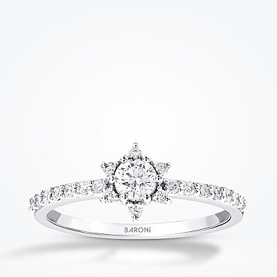 0.43 Karat Pırlanta Altı Tırnak Tektaş Yüzük - 1