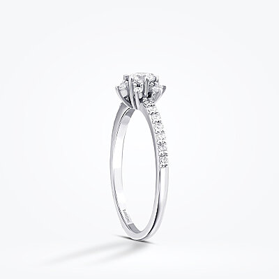 0.43 Karat Pırlanta Altı Tırnak Tektaş Yüzük - 2