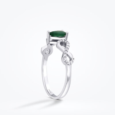 0.43 Karat Pırlanta Zümrüt Yüzük - Baroni Diamond (1)