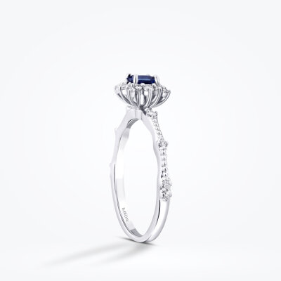 0.47 Karat Pırlanta Safir Yüzük - Baroni Diamond (1)