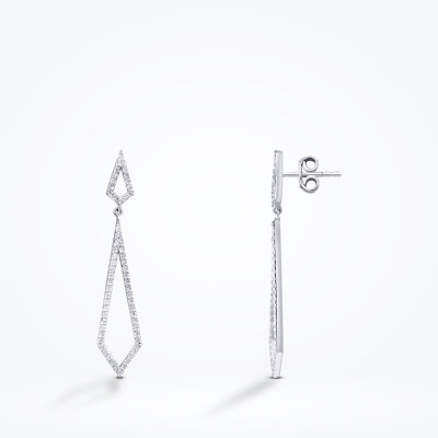 0.48 Karat Pırlanta Trend Küpe - 1