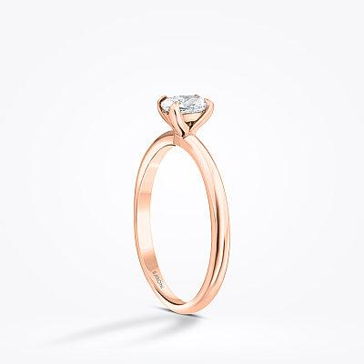 0.50 Karat Pırlanta Oval Tektaş Yüzük - 2