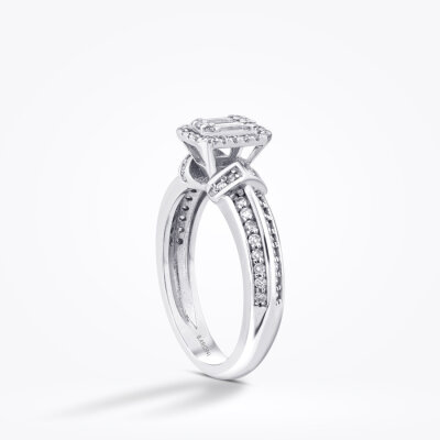 0.52 Karat Pırlanta Baget Yüzük - 2