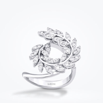 0.52 Karat Pırlanta Yaprak Trend Yüzük - 1