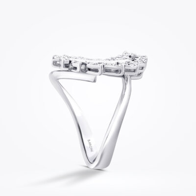 0.52 Karat Pırlanta Yaprak Trend Yüzük - 2