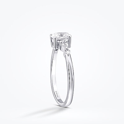 0.55 Karat Pırlanta Oval Tektaş Yüzük - 2