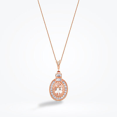 0.56 Karat Pırlanta Morganit Kolye - Baroni Diamond