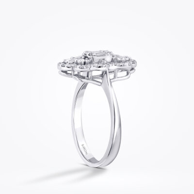 0.57 Karat Pırlanta Trend Baget Yüzük - 2