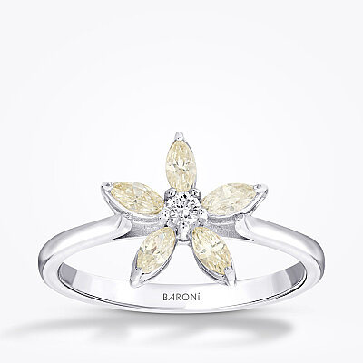 0.64 Karat Pırlanta Markiz Taşlı Fancy Yüzük - Baroni Diamond