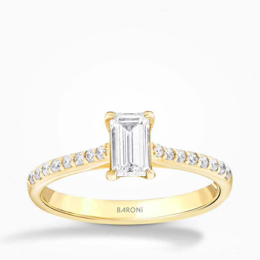 0.65 Karat Pırlanta Emerald Tektaş Yüzük - Baroni Diamond