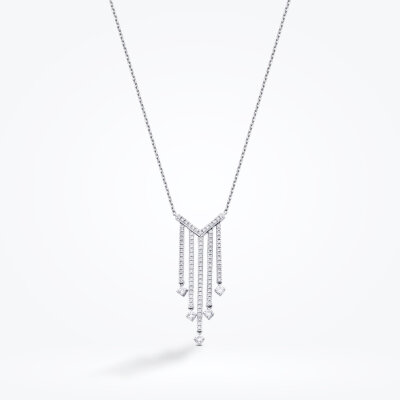 0.67 Karat Pırlanta Kare Taşlı Kolye - 1