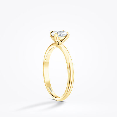 0.70 Karat Pırlanta Oval Tektaş Yüzük - 2
