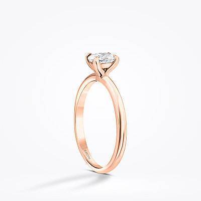 0.70 Karat Pırlanta Oval Tektaş Yüzük - 2