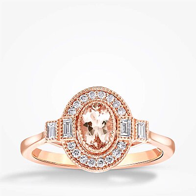 0.71 Karat Pırlanta Morganit Yüzük - Baroni Diamond