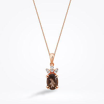 0.74 Karat Pırlanta Renkli Taşlı Kolye - Baroni Diamond
