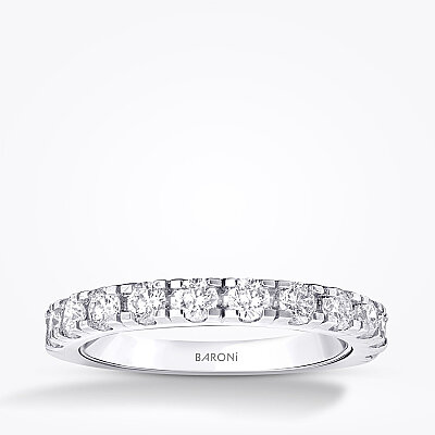 0.80 Karat Pırlanta Yarımtur Yüzük - 1