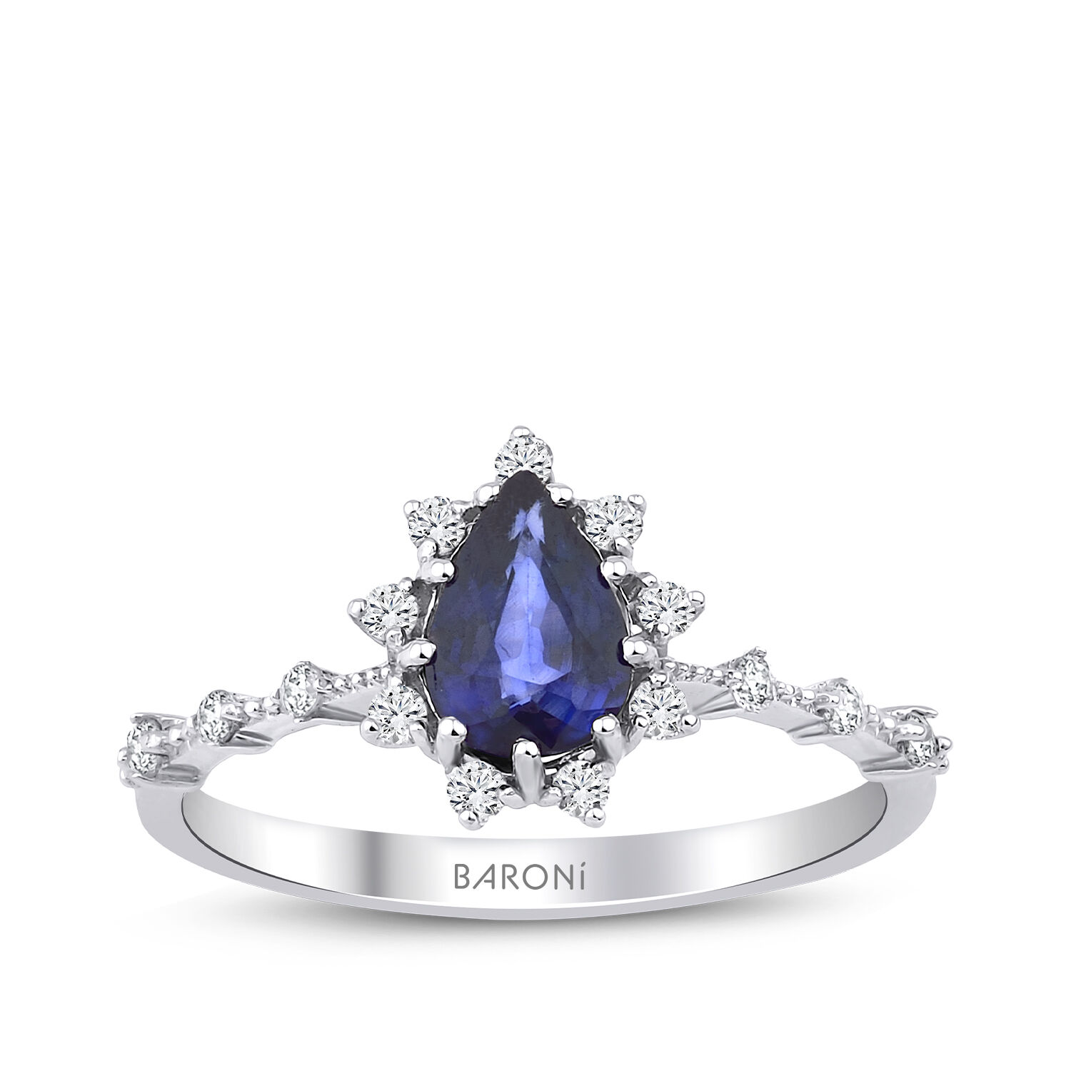 0.92 Karat Pırlanta Safir Yüzük - Baroni Diamond