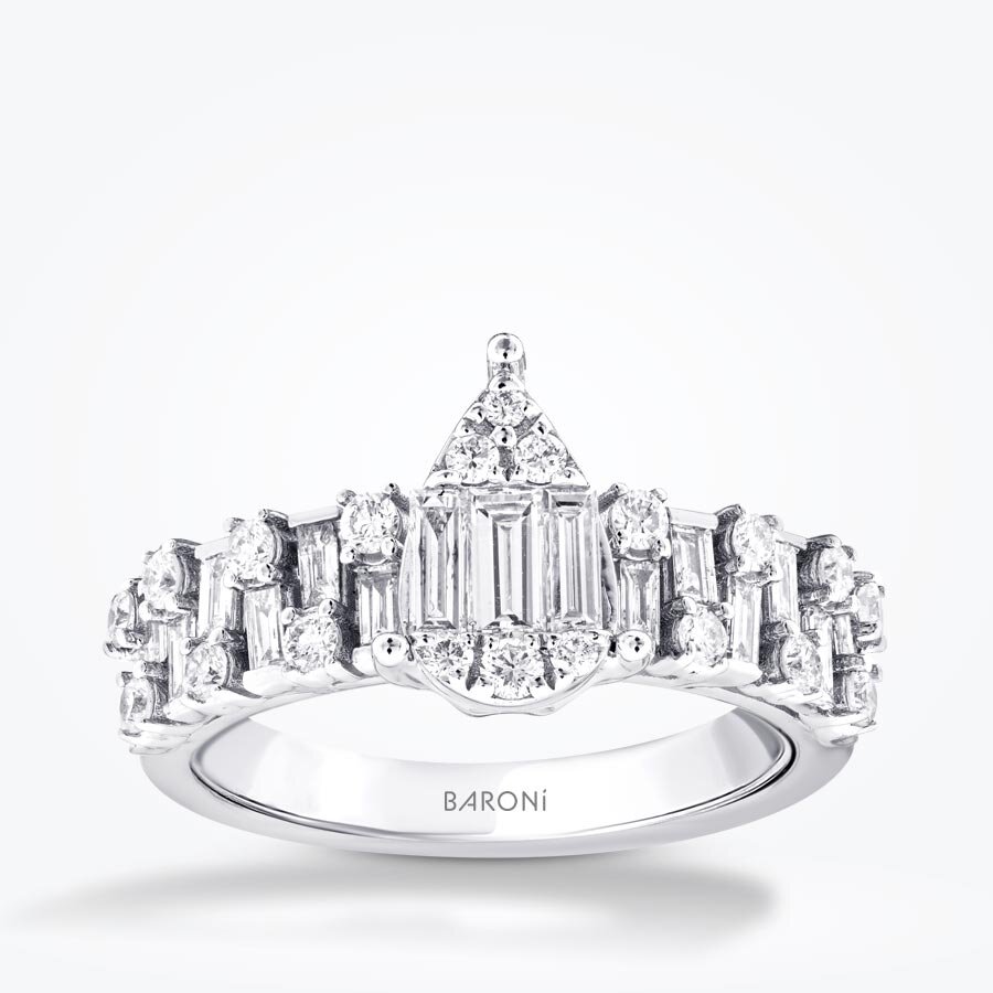 0.97 Karat Pırlanta Baget Yüzük - Baroni Diamond