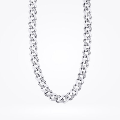 0.98 Karat Pırlanta Zincir Kolye - 1