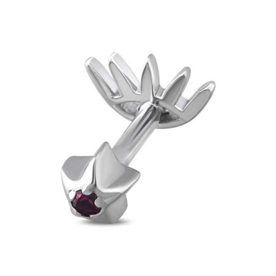 0.01 Karat Pırlanta Göz Tragus Küpe - 3