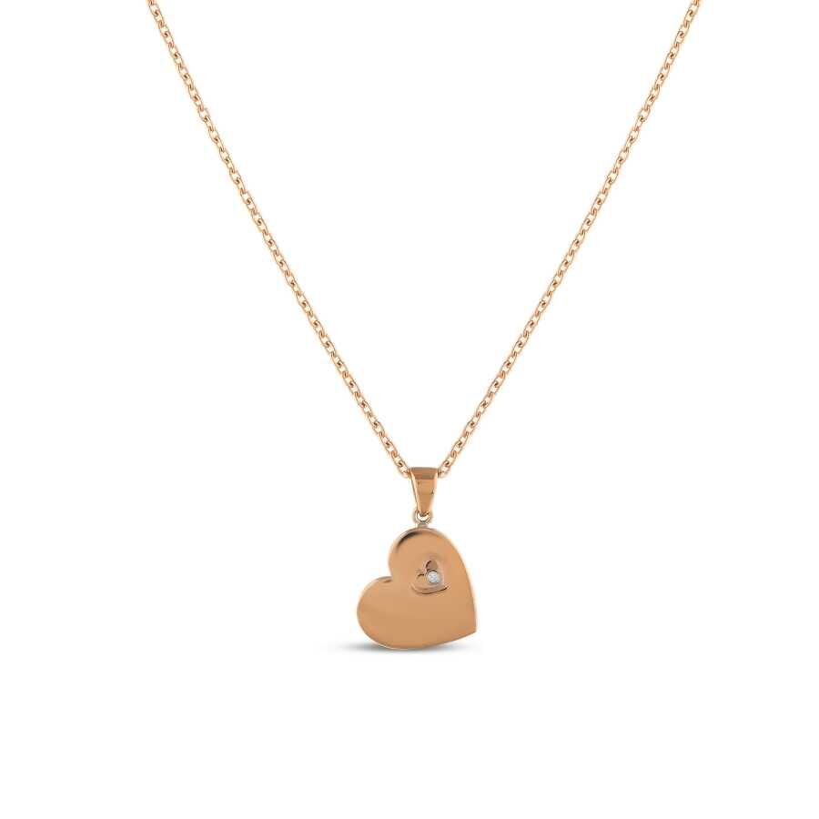0.01 Karat Pırlanta Trend Kalp Kolye - Baroni Diamond