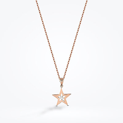 0.01 Karat Pırlanta Trend Yıldız Kolye - Baroni Diamond (1)